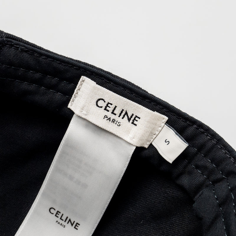 Celine Size S Triomphe and Letter Logo Baseball Cap Black (Sell in Set)
