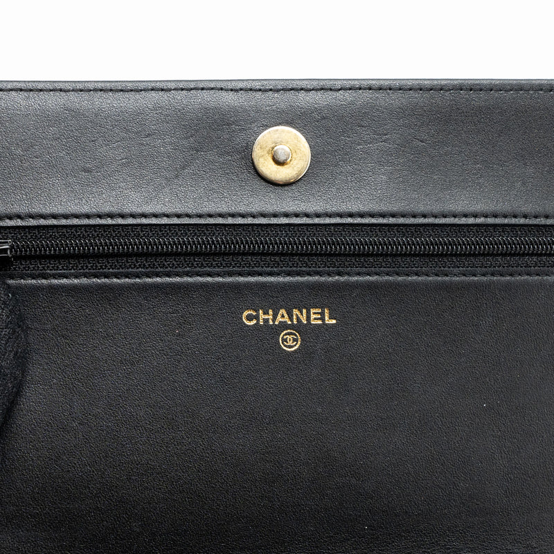 Chanel Boy Wallet On Chain Caviar Black GHW