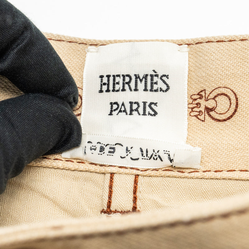 Hermes size 34 Cliquetis jeans denim beige argile