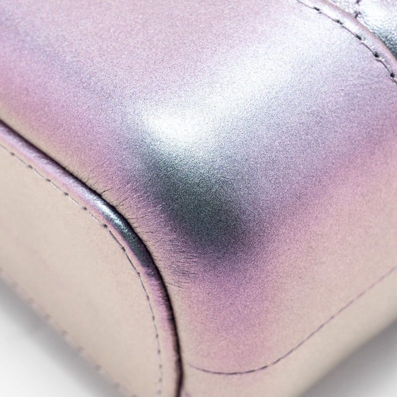 Chanel Small Gabrielle Hobo Bag Calfskin / Lambskin Iridescent Light Purple Multicolour Hardware