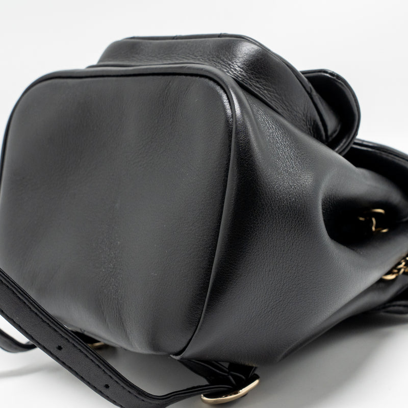 Chanel Mini Duma Backpack Calfskin Black LGHW (Microchip)