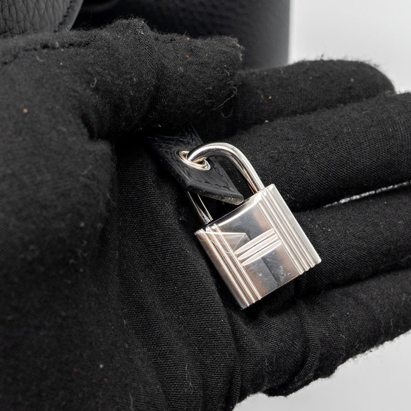 Hermes Picotin 22 Lock Bag Clemence Black SHW Stamp B