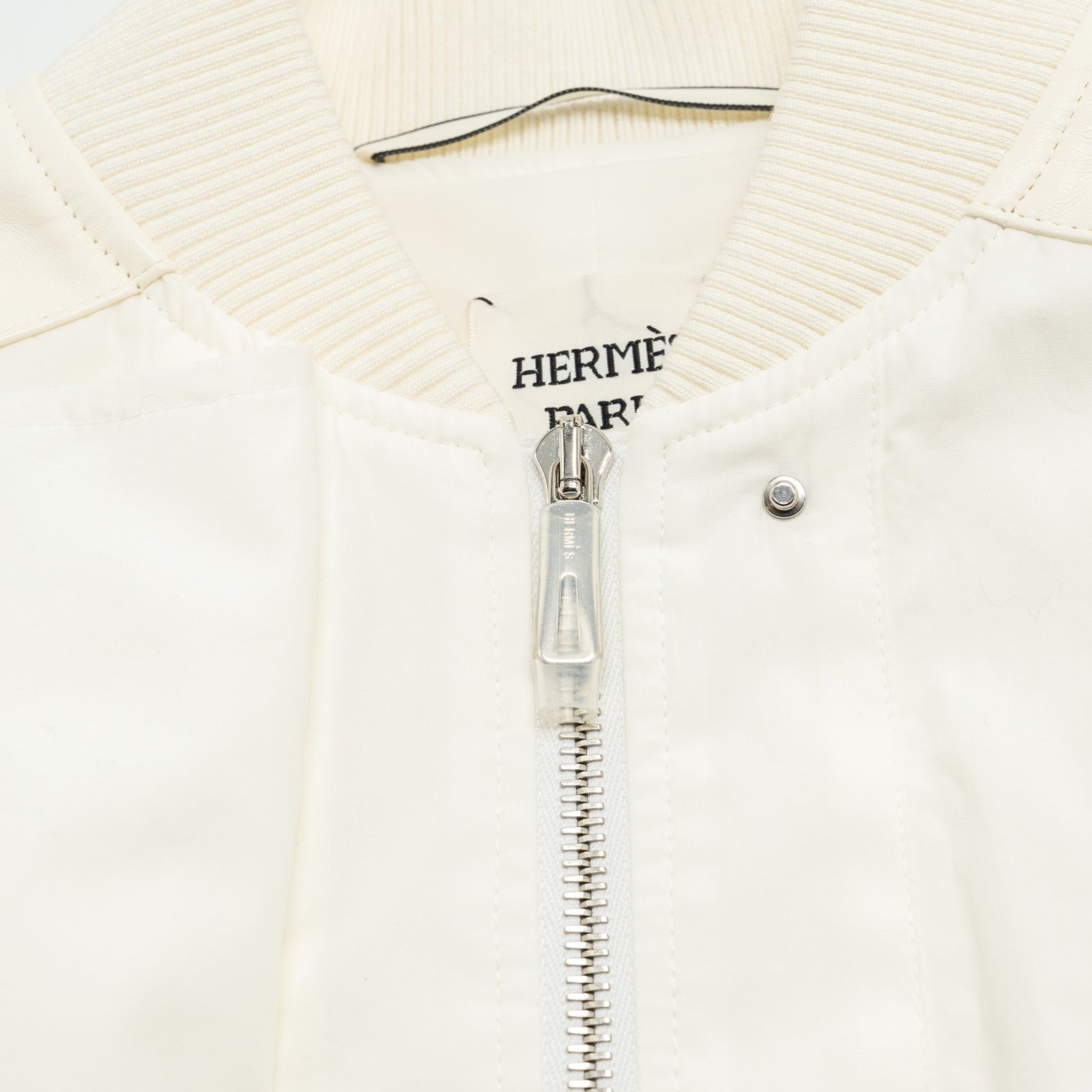 Hermes Size 34 blouson bride esprit bombers jacket cotton