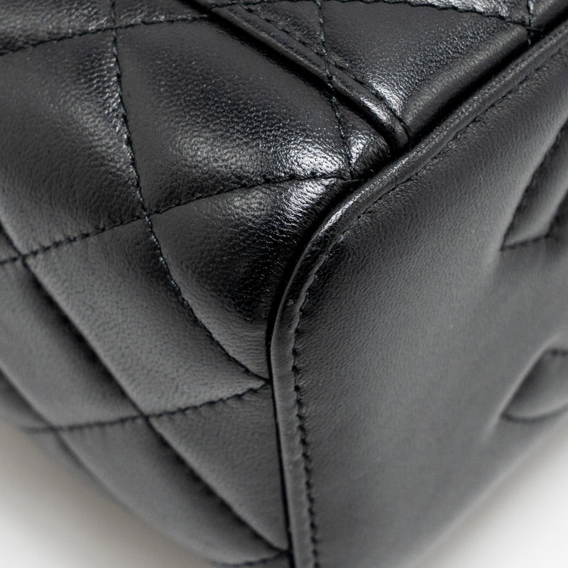 Chanel letter twist top handle lambskin black GHW (microchip)