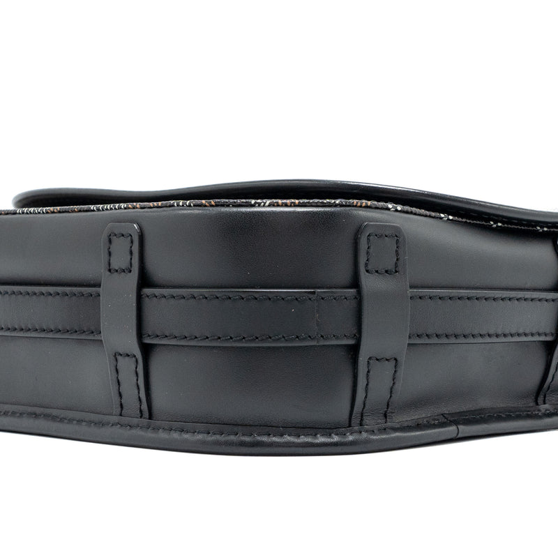 Goyard belvedere pm messenger bag Goyardline canvas / calfskin black SHW