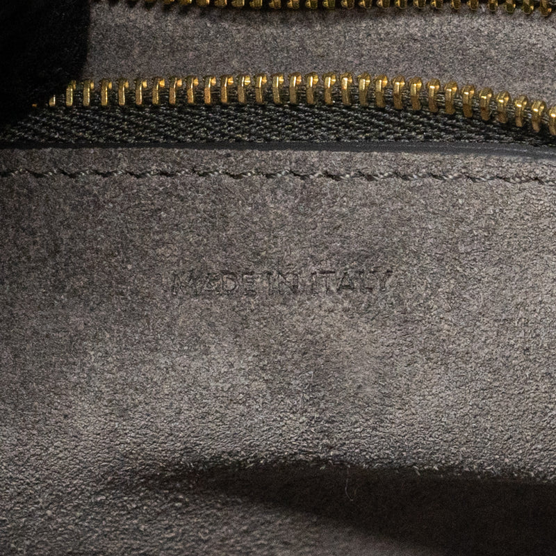 Celine Sangle Bucket Bag Grained Calfskin Grey GHW