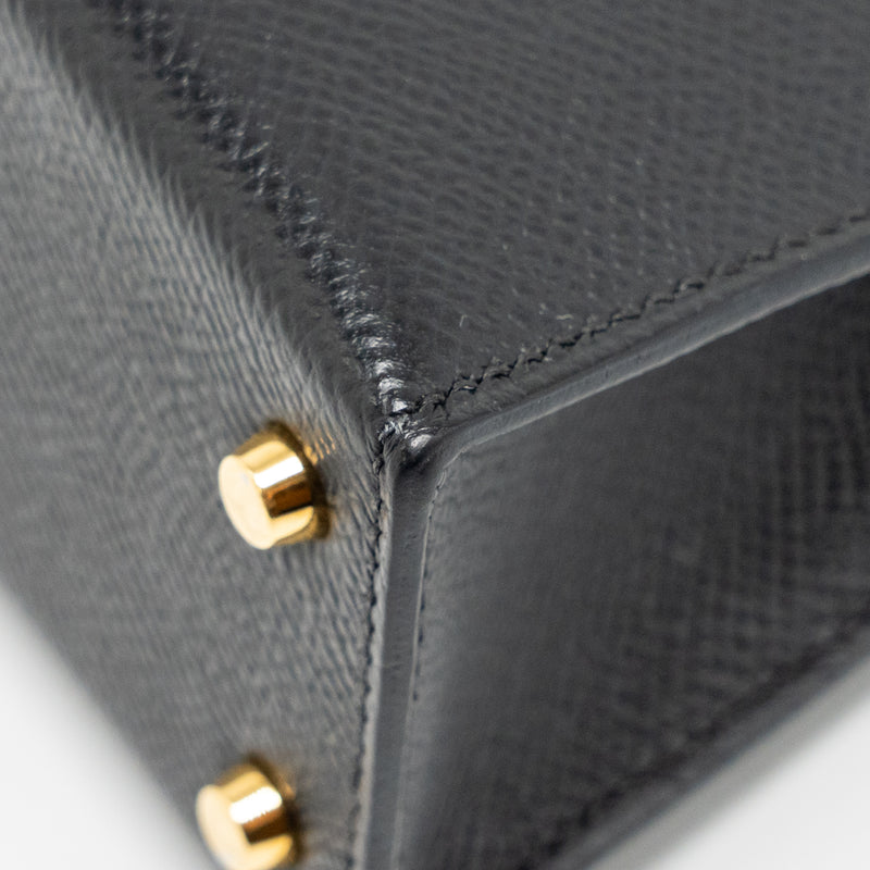 Hermes Mini Kelly II epsom black GHW stamp Y