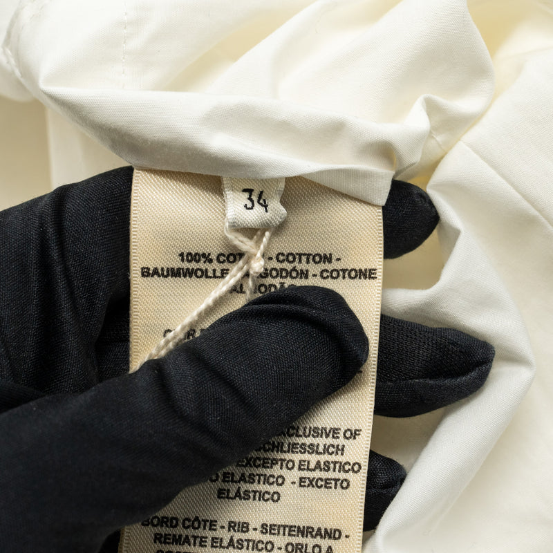 Hermes Size 34 blouson bride esprit bombers jacket cotton/ polyamide white