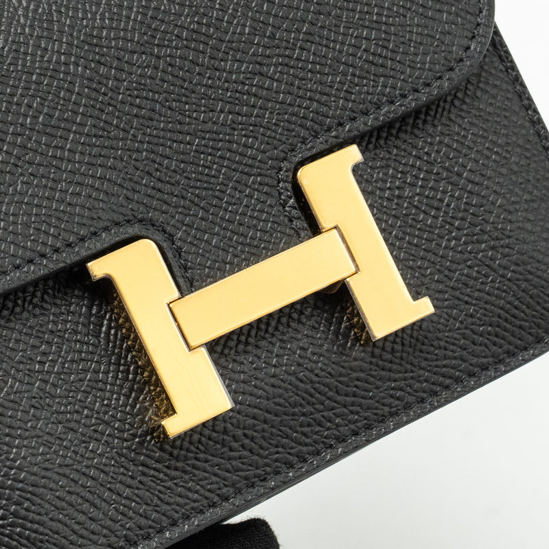 Hermes Constance Slim Epsom Black GHW Stamp B