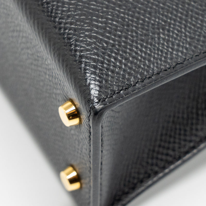 Hermes Mini Kelly II epsom black GHW stamp Y