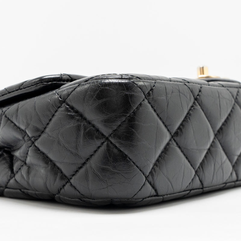 Chanel Medallion Quilted Flap Bag Aged Calfskin Black Multicolour Hardware