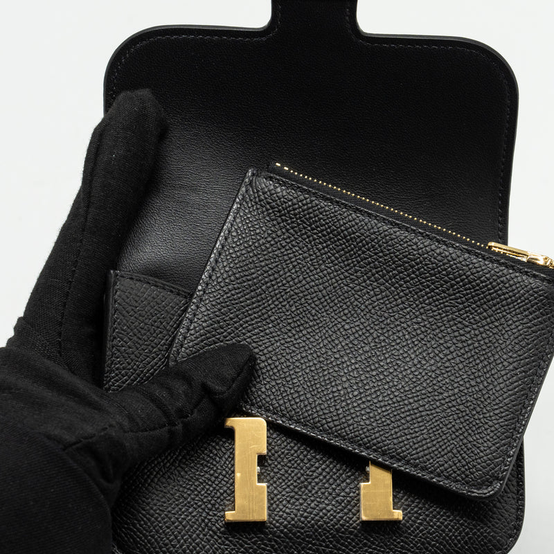 Hermes Constance Slim Epsom Black GHW Stamp B