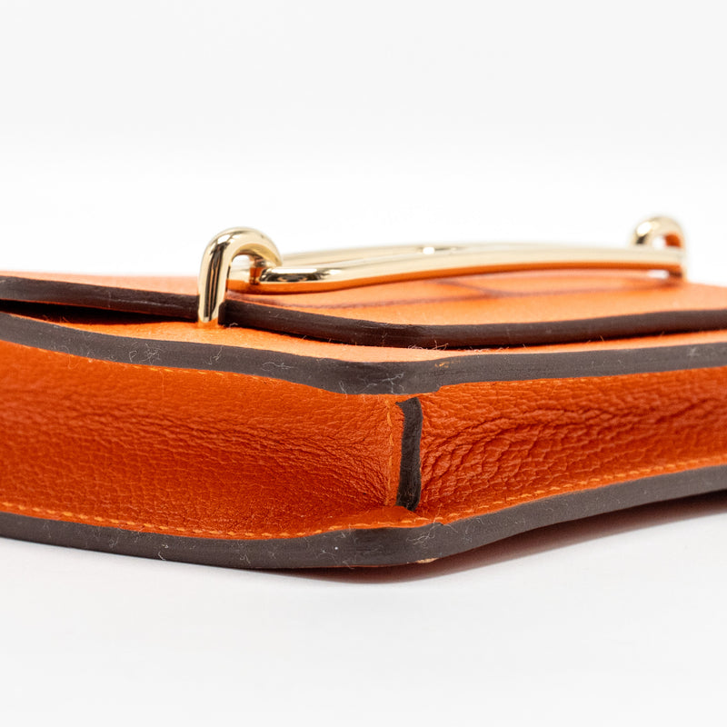 Hermes Roulis Slim Evercolor Orange GHW Stamp U