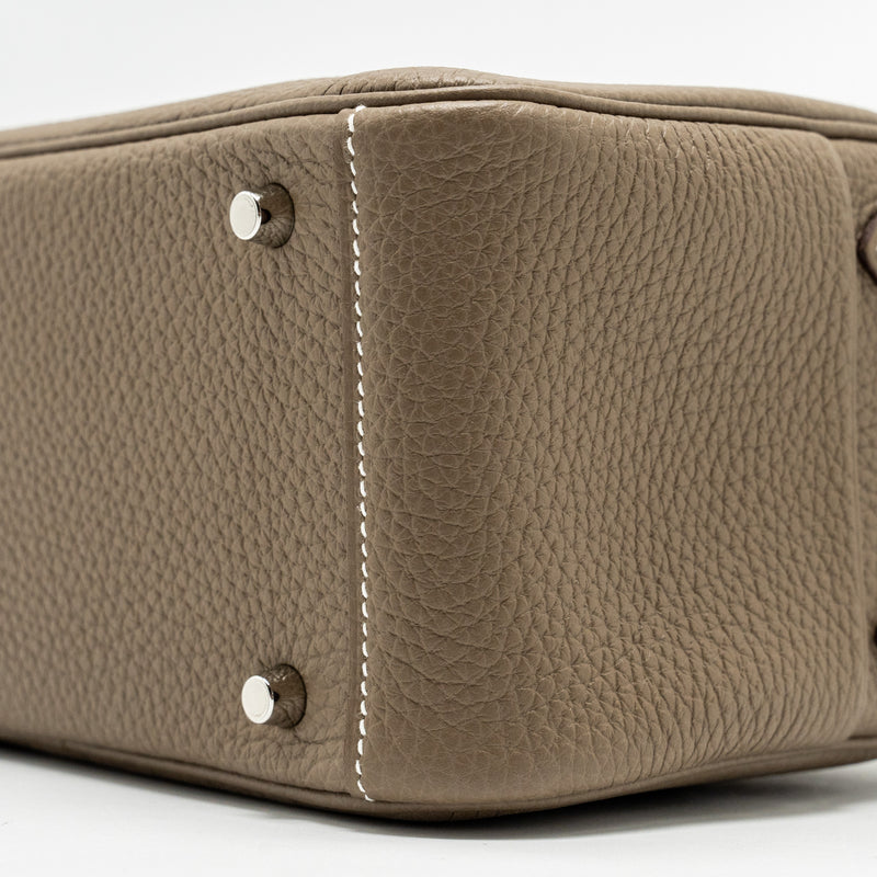 Hermes Mini Lindy Clemence Etoupe SHW Stamp W