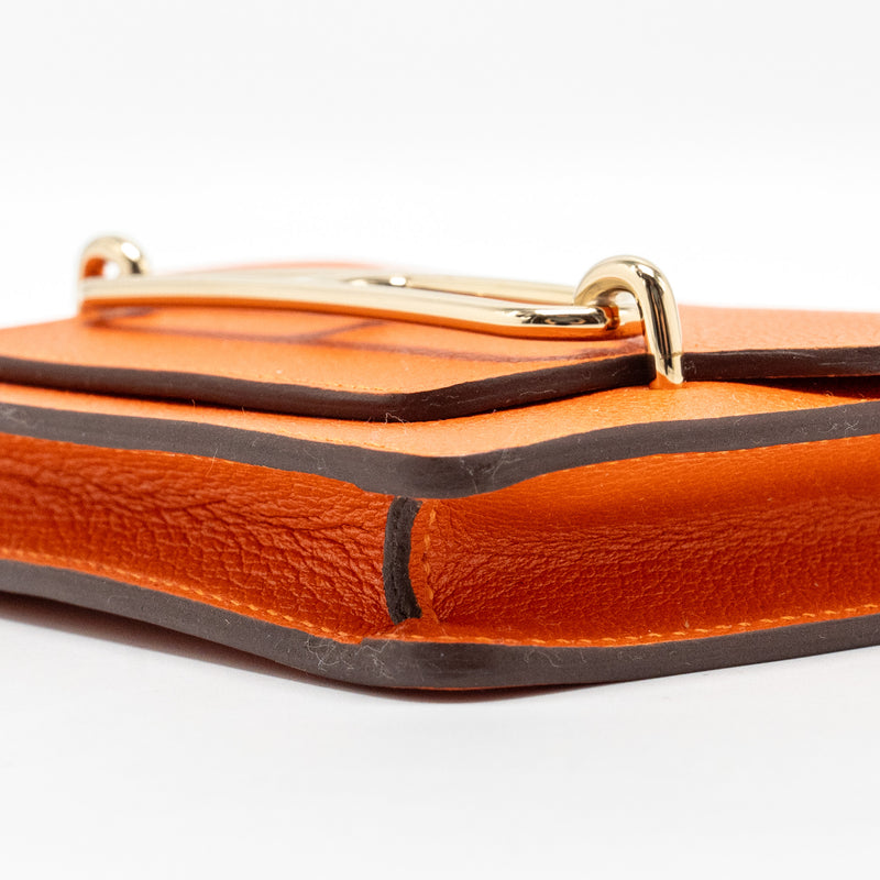 Hermes Roulis Slim Evercolor Orange GHW Stamp U