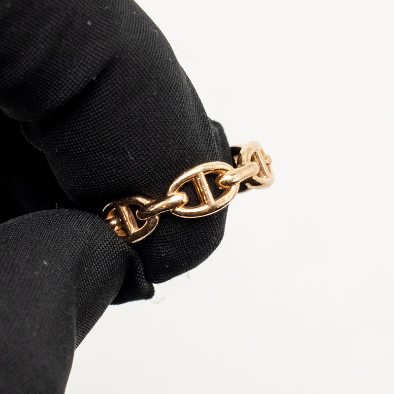 ★鑑定品★ HERMES Chaine dancre Enchainee 54 Hermes Size 54 Chaine d'ancre Enchainee ring, small model, rose gold