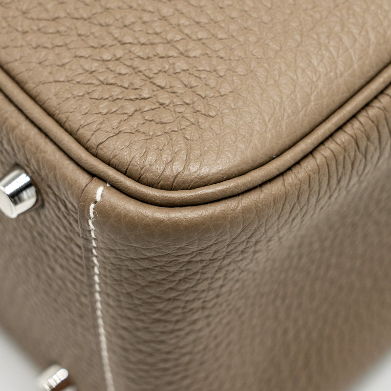 Hermes Mini Lindy Clemence Etoupe SHW Stamp W