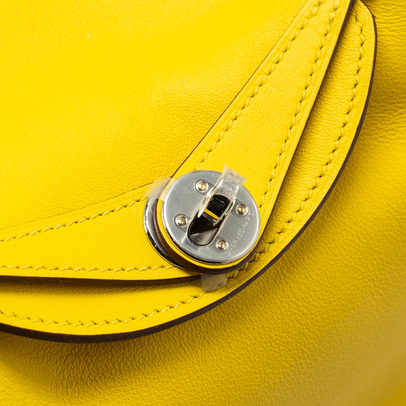 Hermes Mini Lindy Swift 9O Jaune De Naples SHW Stamp U