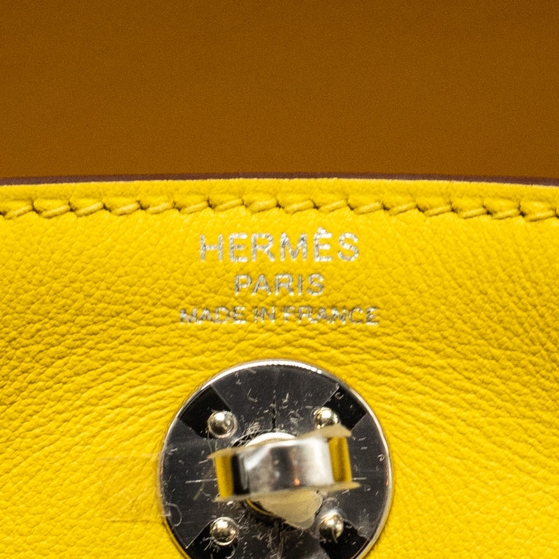 Hermes Mini Lindy Swift 9O Jaune De Naples SHW Stamp U