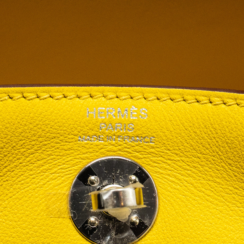 Hermes Mini Lindy Swift 9O Jaune De Naples SHW Stamp U