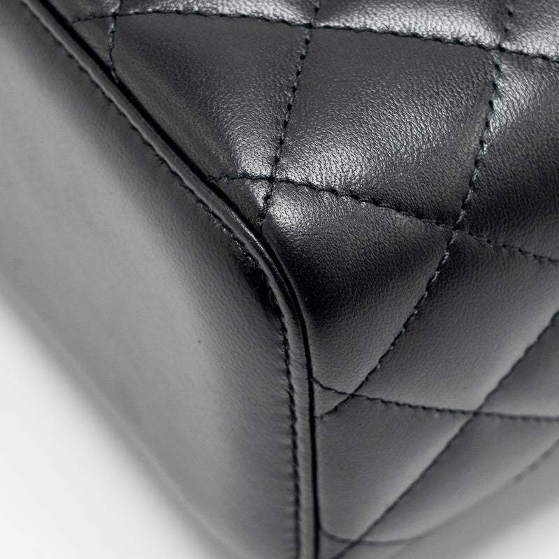 Chanel Long Vanity Case with Chain Lambskin Black LGHW
