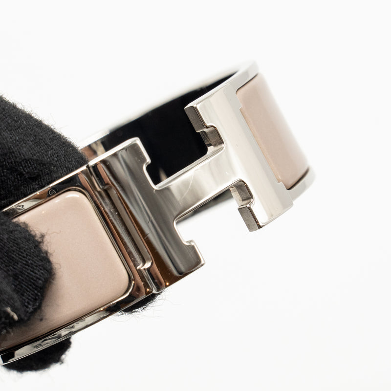 Hermes size pm Clic Clac H wide Bracelet marron Glace SHW