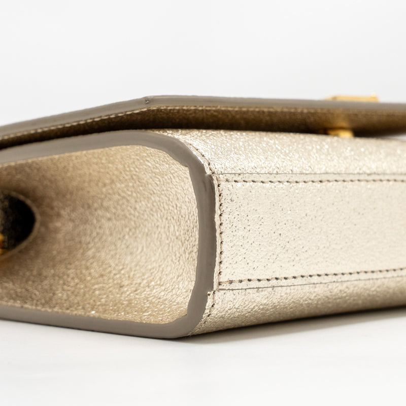 SAINT LAURENT/YSL Small Kate Bag Grained Calfskin Gold GHW