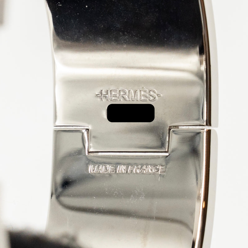 Hermes size pm Clic Clac H wide Bracelet marron Glace SHW