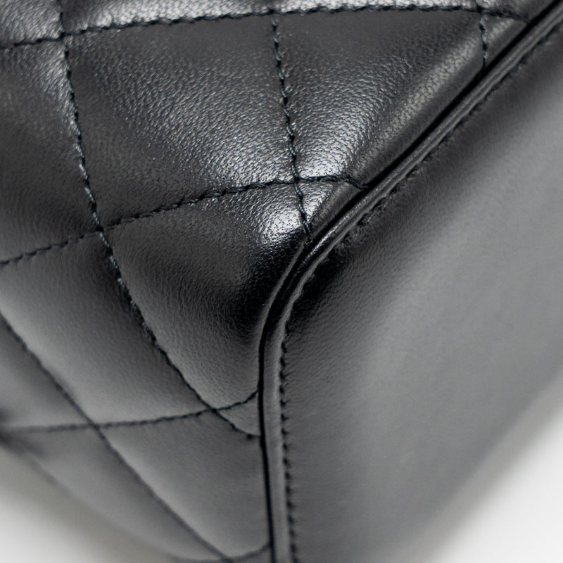 Chanel Long Vanity Case with Chain Lambskin Black LGHW