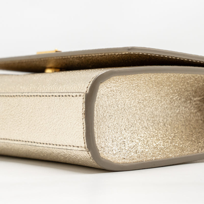 SAINT LAURENT/YSL Small Kate Bag Grained Calfskin Gold GHW