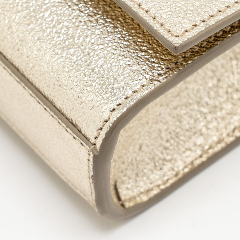 SAINT LAURENT/YSL Small Kate Bag Grained Calfskin Gold GHW