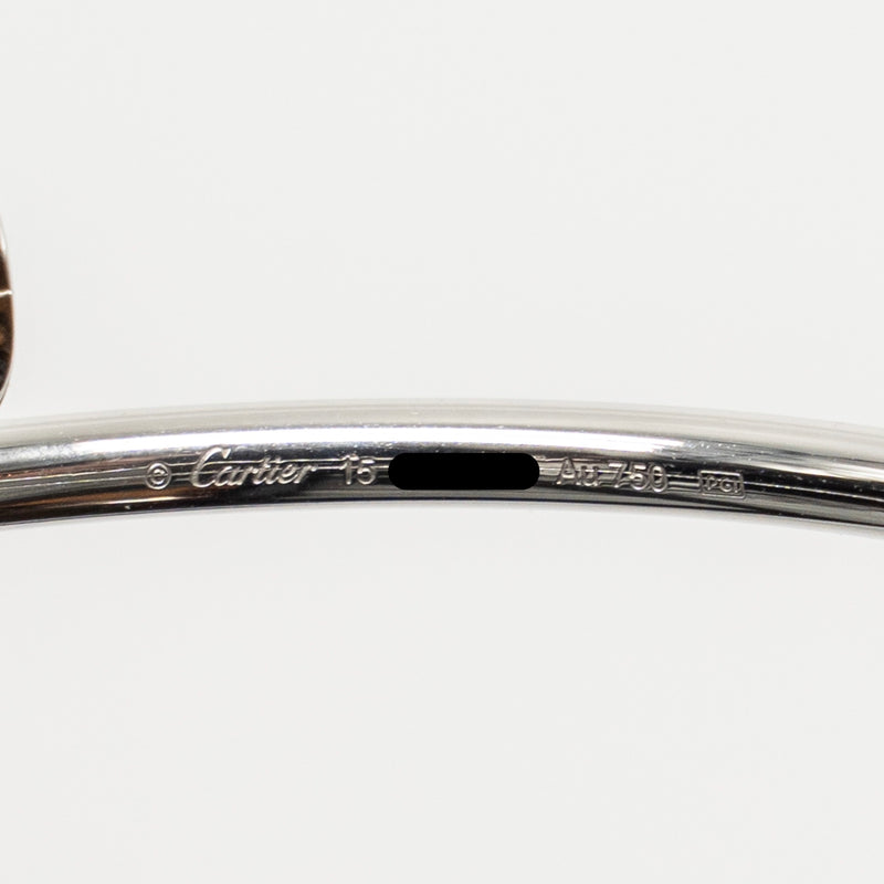 Cartier size 15 Juste Un Clou Bracelet, Small Model White Gold