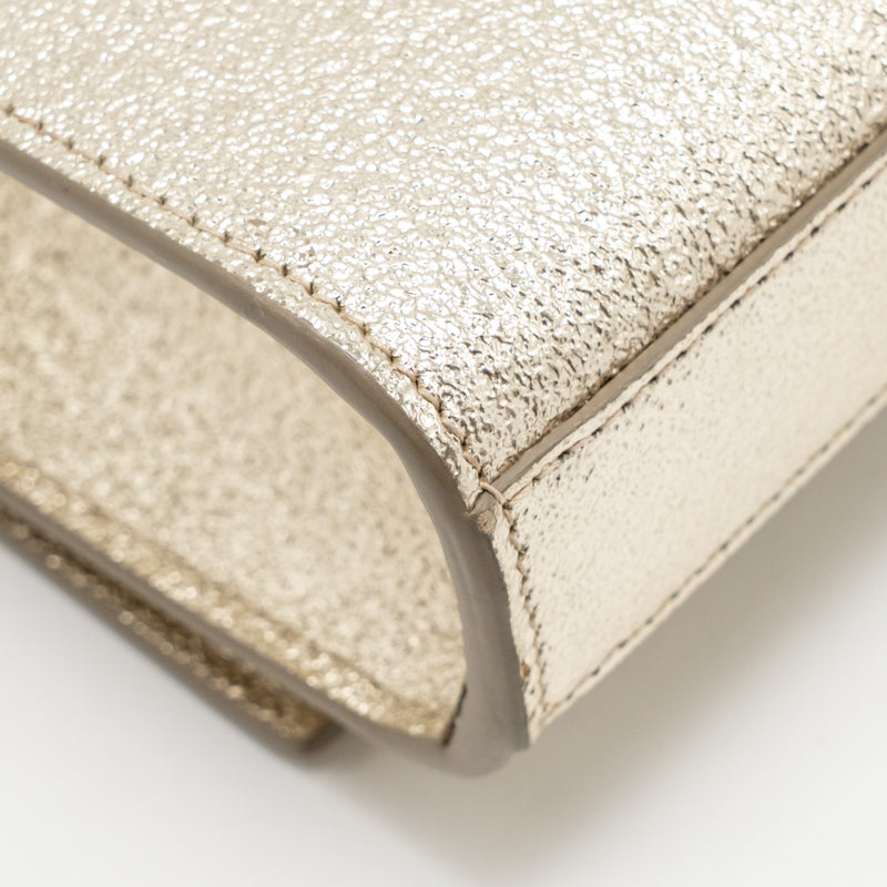 SAINT LAURENT/YSL Small Kate Bag Grained Calfskin Gold GHW