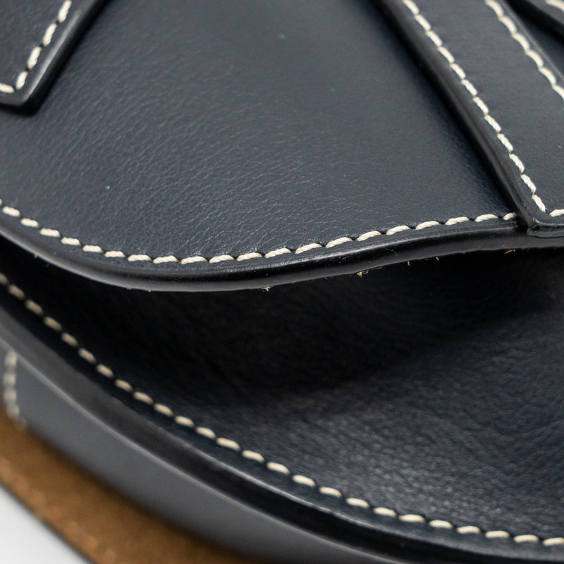 Loewe Mini Gate Bag Calfskin Dark Blue GHW