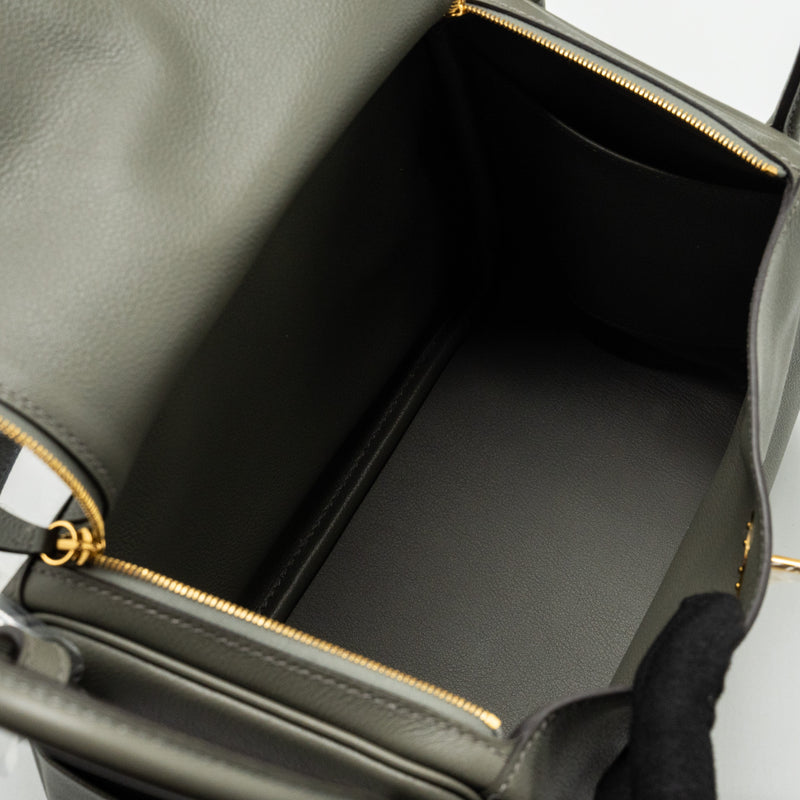 Hermes Lindy 26 Evercolor Gris Meyer GHW Stamp B