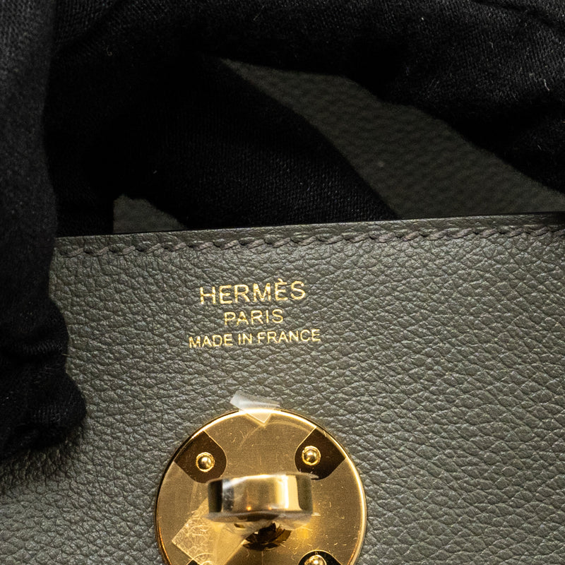Hermes Lindy 26 Evercolor Gris Meyer GHW Stamp B