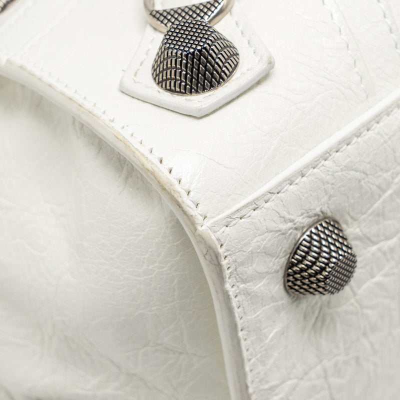 Balenciaga neo cajole city shoulder bag leather white SHW
