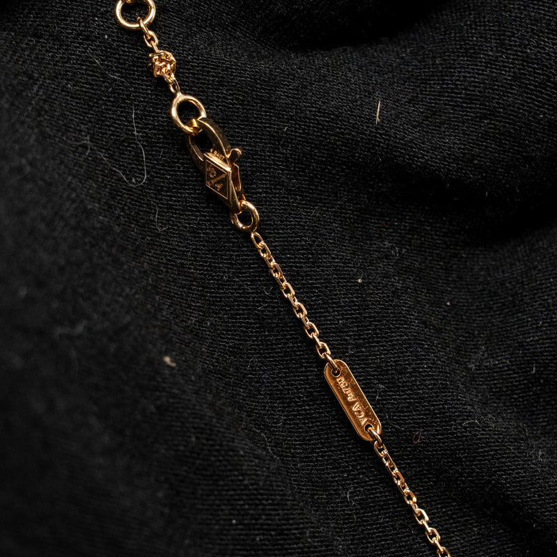 Van Cleef & Arpels sweet alhambra pendant carnelian rose gold