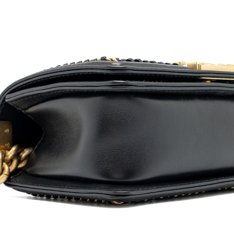 Chanel Top Handle Small Boy Bag Limited Edition Calfskin Black GHW(microchip)