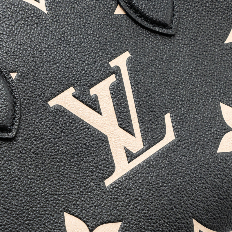 Louis Vuitton Onthego PM Bicolour Monogram Empreinte Leather Black/Beige GHW(New Version)