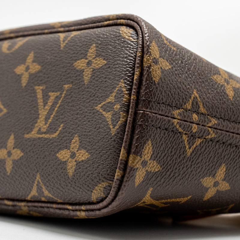 Louis Vuitton Neverfull BB Beige Strap Monogram Canvas GHW