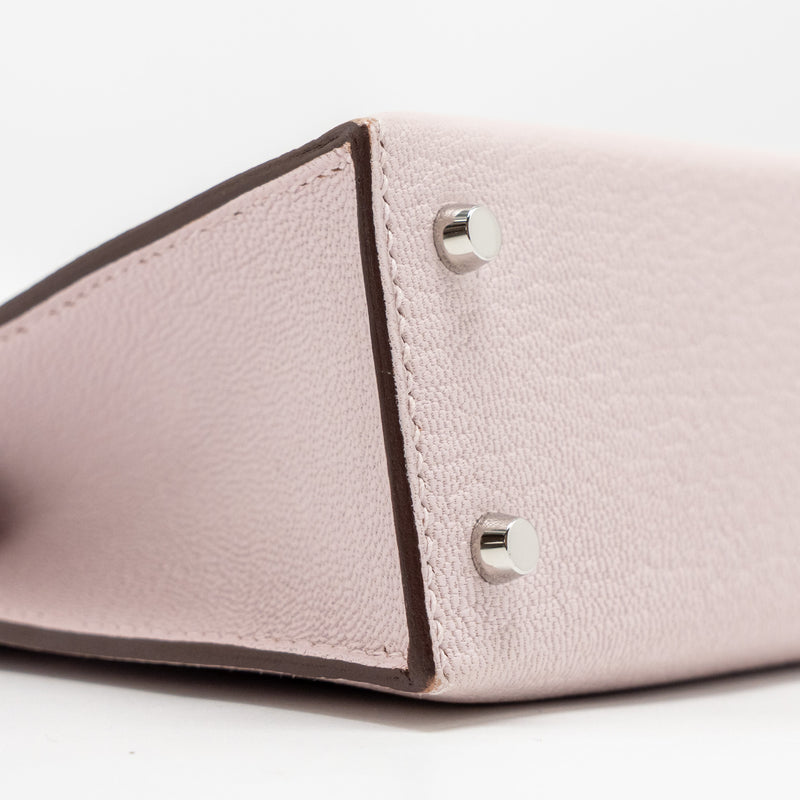 Hermes Mini Kelly II special order chevre mysore leather mauve pale / gold SHW stamp B
