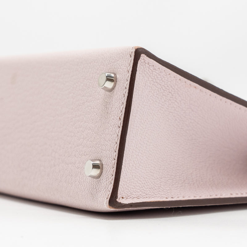 Hermes Mini Kelly II special order chevre mysore leather mauve pale / gold SHW stamp B