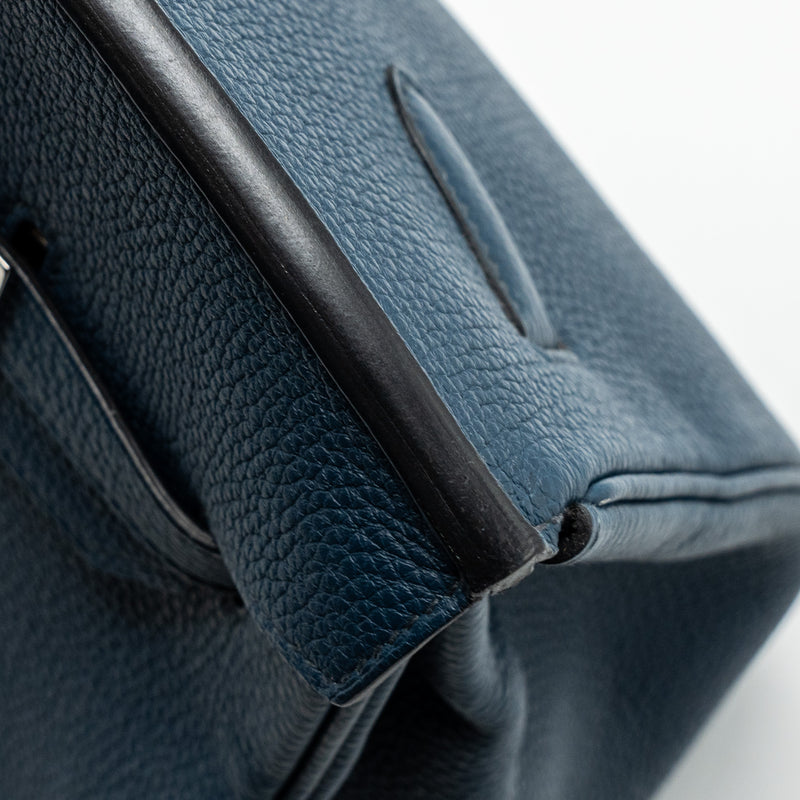 Hermes Birkin 35 Togo Dark Blue SHW Stamp Square P