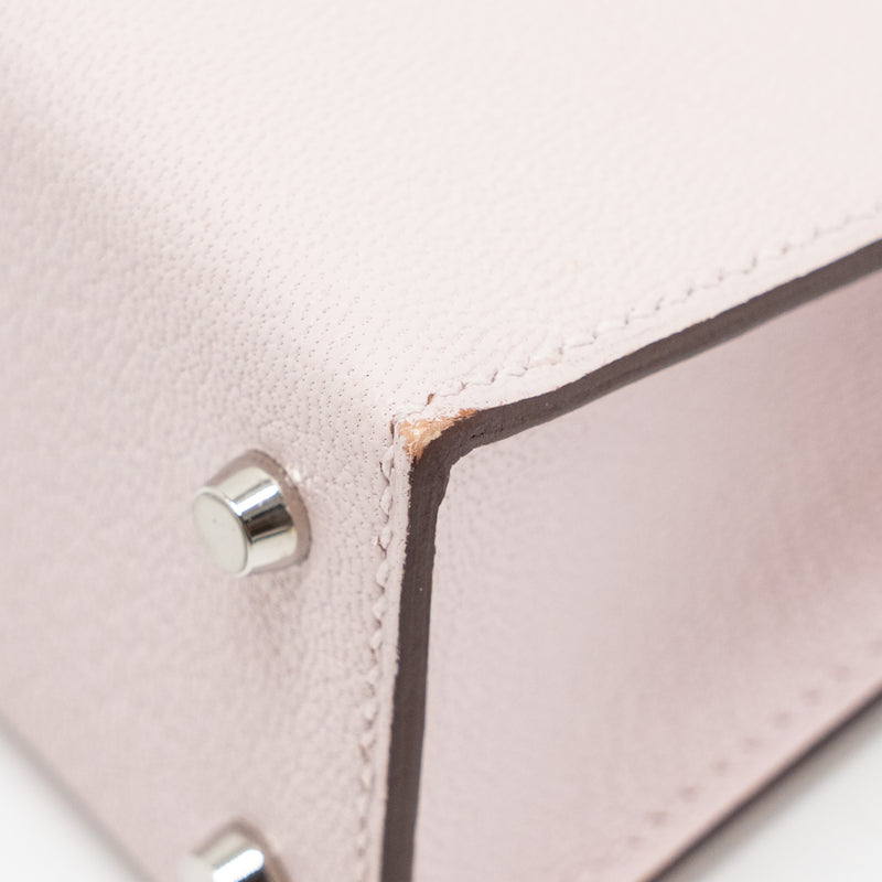 Hermes Mini Kelly II special order chevre mysore leather mauve pale / gold SHW stamp B