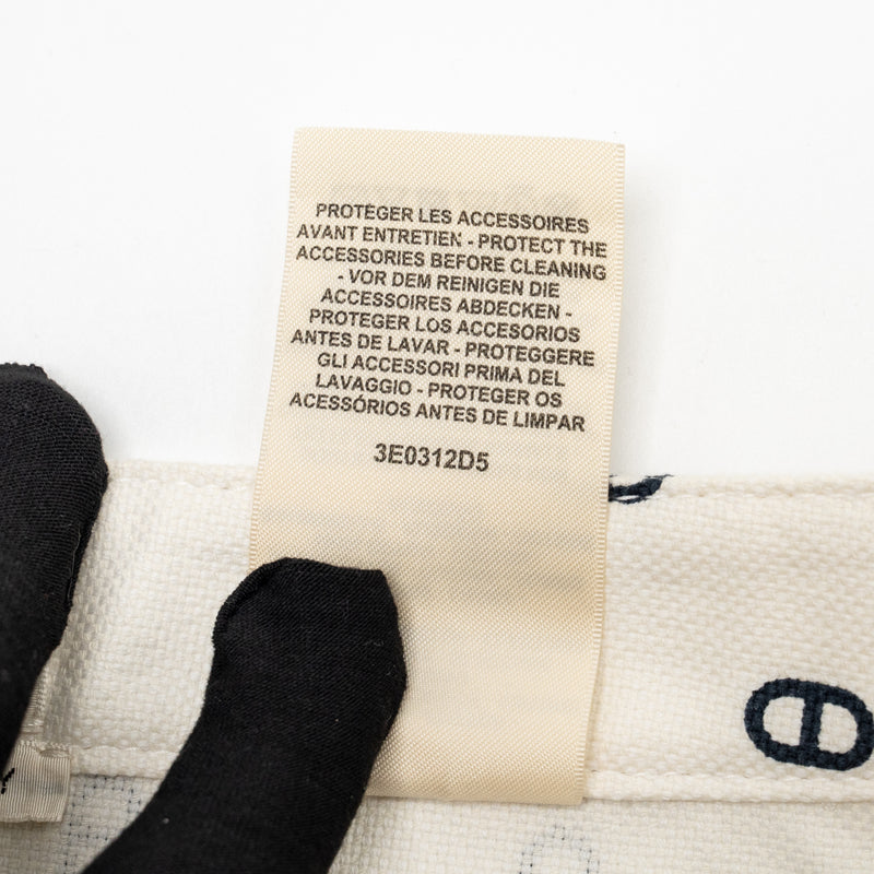 Hermes size 36 chaine D’ancre denim jacket/skirt cotton white/black SHW (sell in a set)