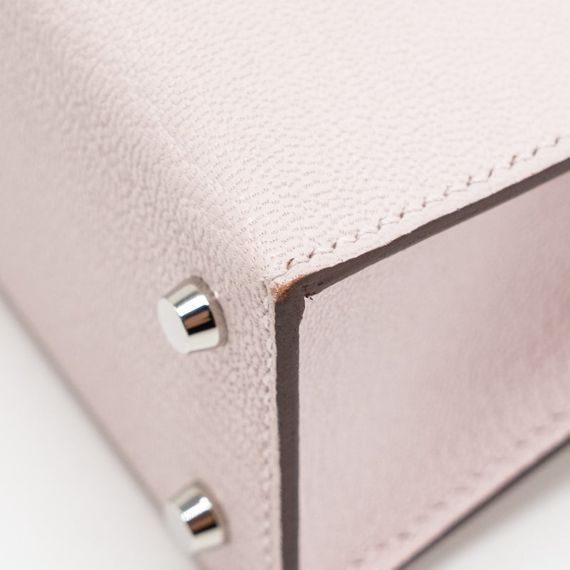Hermes Mini Kelly II special order chevre mysore leather mauve pale / gold SHW stamp B