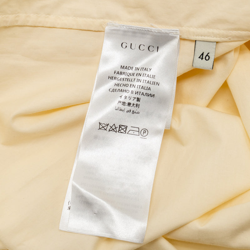 Gucci Size 46 Bow Shirt Cotton White/Multicolour