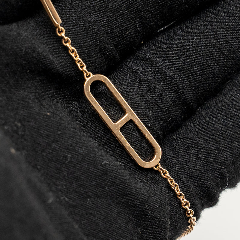 Hermes Size SH Ever Chaine D’Ancre Bracelet, Small Model, Rose Gold