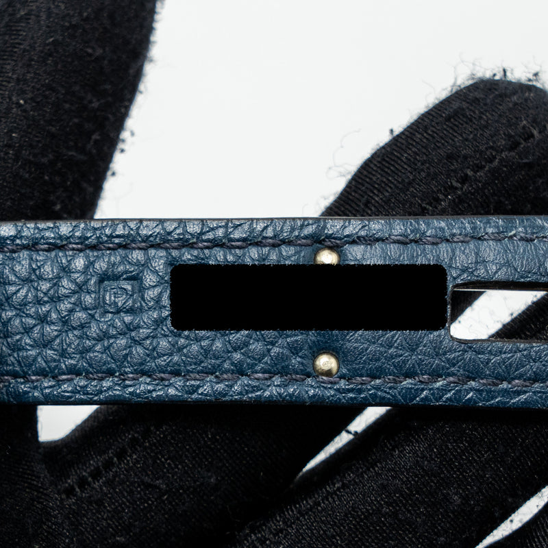 Hermes Birkin 35 Togo Dark Blue SHW Stamp Square P